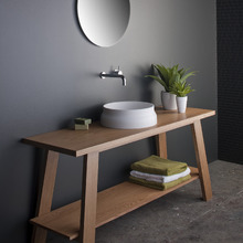 Latis 420mm Matte White Solid Surface Above Counter Basin